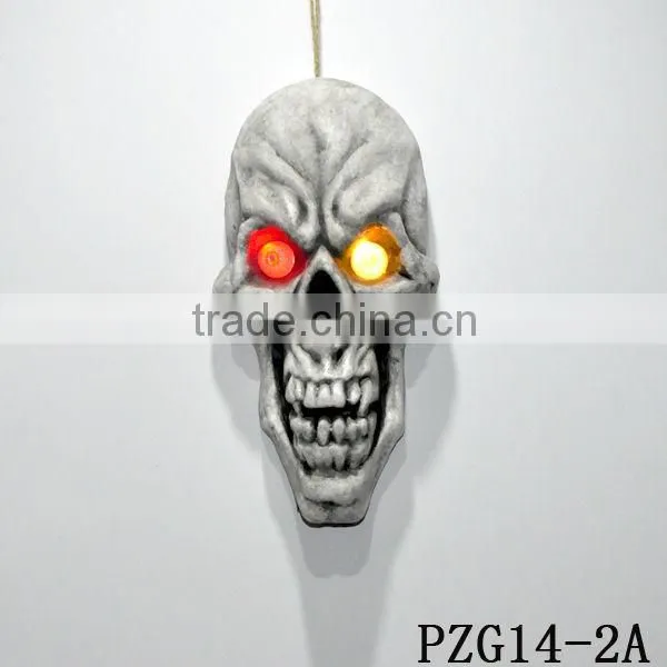 Foam haning skull faces halloween decor