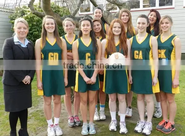 no moq custom netball dress 100%polyester netball dresses