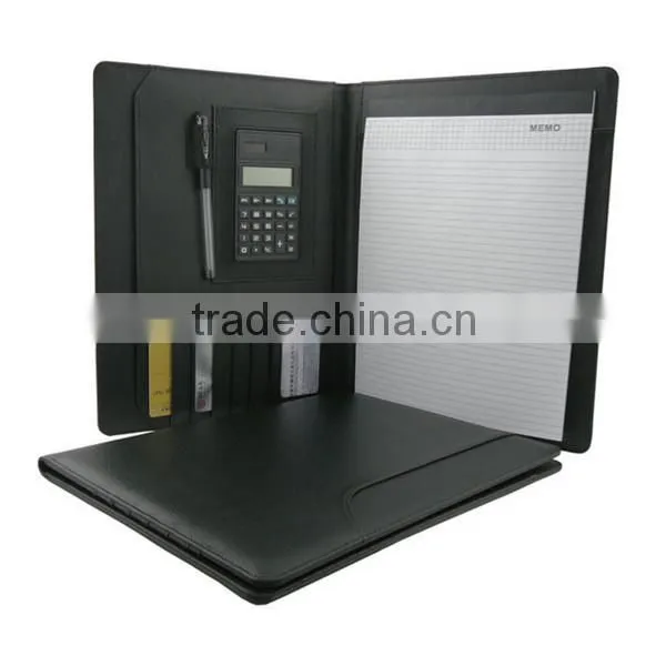 A4 presentation leather folio folder