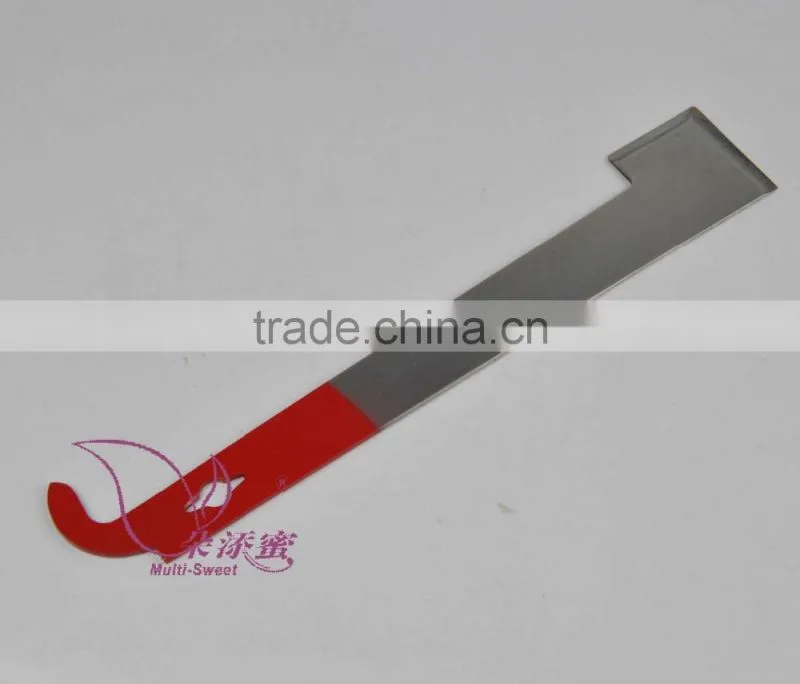 Promotion Red Honey Bee Stainless Steel J Hook Hive Tool Painted 10.5" Frame Lifter and Scraper