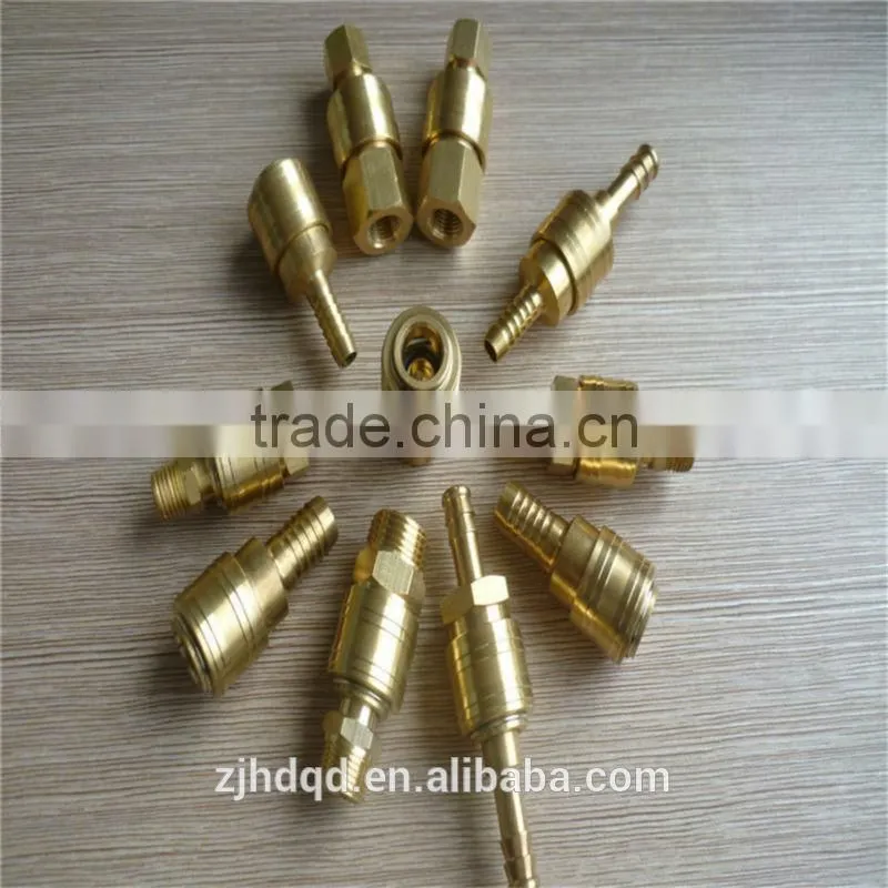 Quick Coupling German Type-Plug male thread brass connector