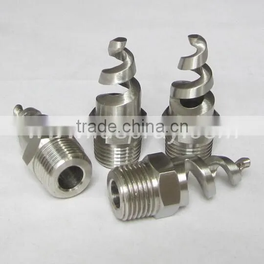Stainless steel water spiral or corkscrew or pigtail or helix spray nozzles