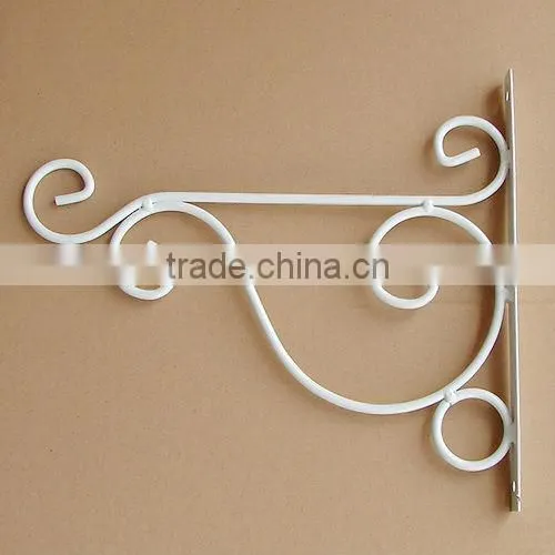 Wrought Iron Rustic Wall Garden Bracket Decor Hook Hang Flowers Baskets Lanterns