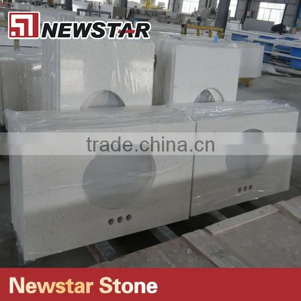 Resin Composite Synthetic Quartz Stone Vanity Top