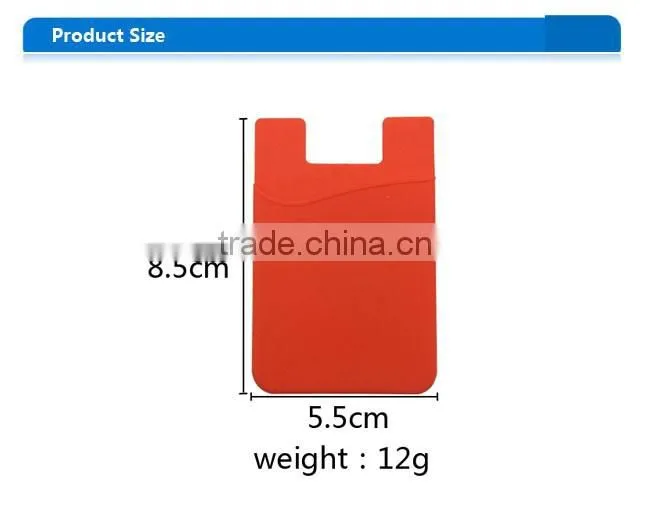 silicone strip shape cartoon phone card holder/cell card holder case