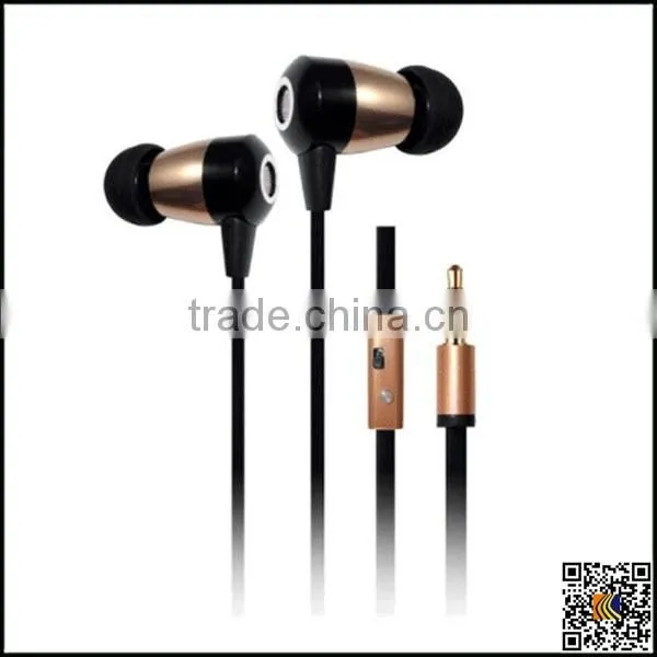 Universal factory price In-ear Metal Earphone with Mic,In-ear Metal Earphone