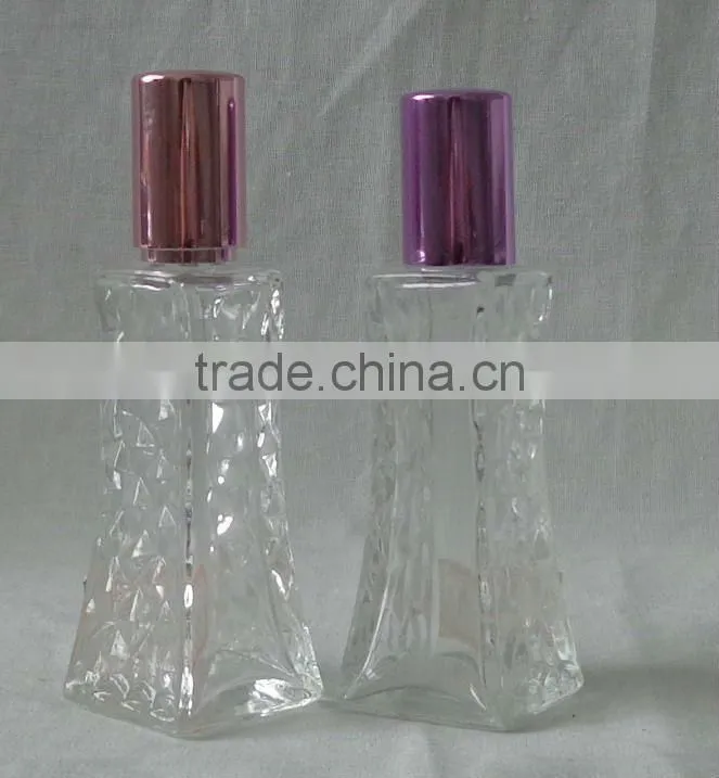 Fashion glass perfume with red designs