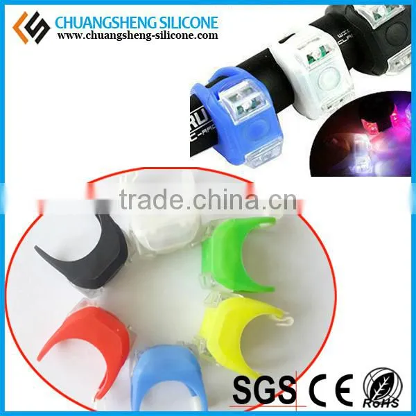 Battery promotion lighting your road green silicone battery rear bike light