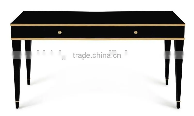 Exquisite Classic Italian Style Royal Blue Office Writing Desk with Golden Trim BF11-08303e