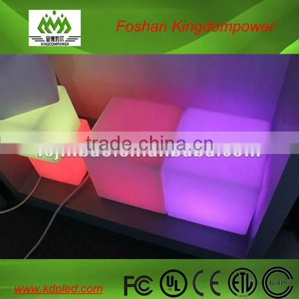rechargeable battery RGB high quality plastic flashing led illuminated color cube