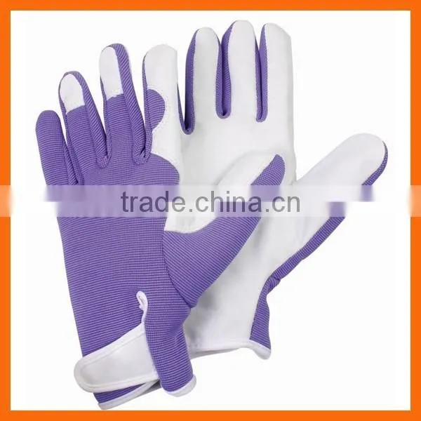 Women Slim-fit Work Glove/Ladies Leather Garden Glove