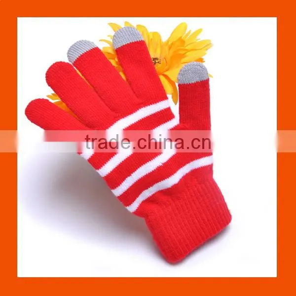 Stripe Knitted Screen Touch iPhone Gloves