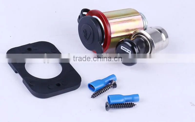 Portable car charger ,h0tmd 12v male car cigarette lighter plug on off switch for sale