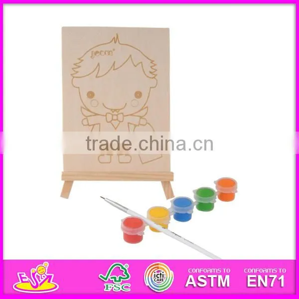 2015 Interesting wood paint toy kids toy,DIY wooden toy paint toy for children,Educational toy wooden paint for baby W03A054-x