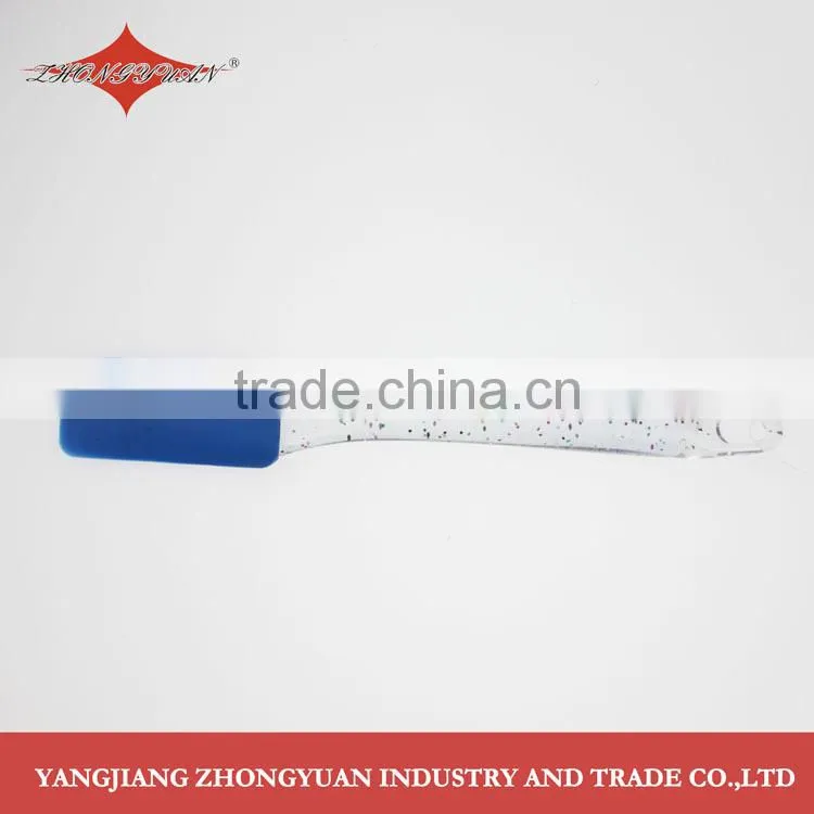 High quality mini size head silicone scraper with colorful plastic handle