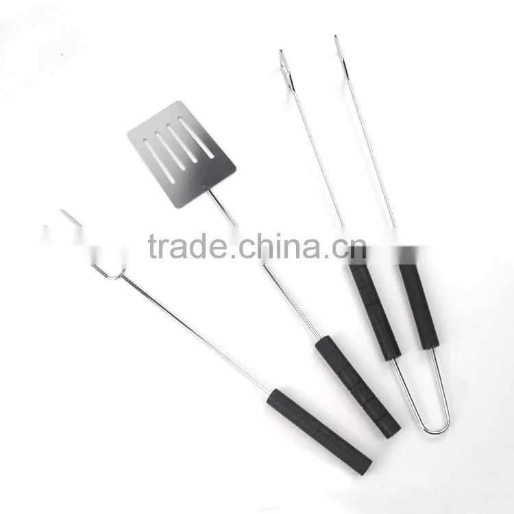 3pcs promotional chrome plated bbq toos set for kids