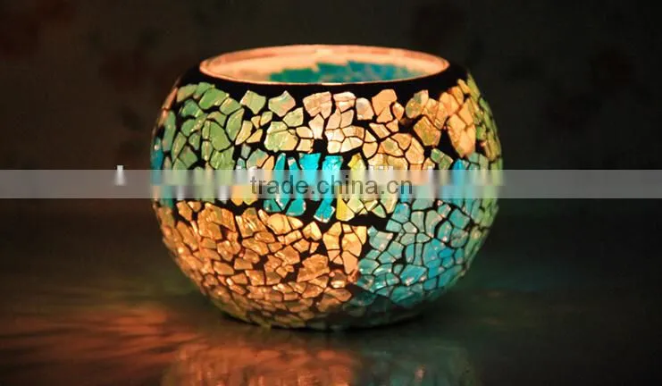 European romantic candlelight candlestick candlestick glass mosaic KTV Bar