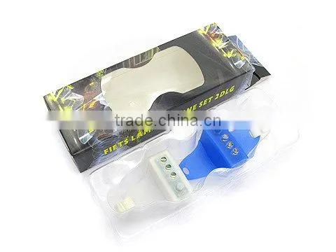 Super Bright 3 Led White Blue Lights Front Rear Silicone Bike Light Bicycle Tail Light