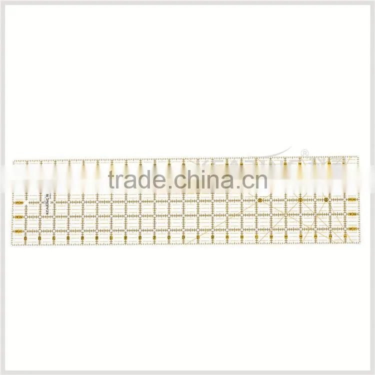 2mm thickness acrylic transparent quilting ruler 6.5*6.5 inch for tailoring #KPR5150