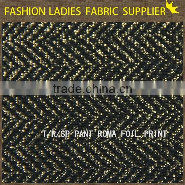 latest fashion pants foil pante roma for trousers wholesale many stocks pante roma fabric