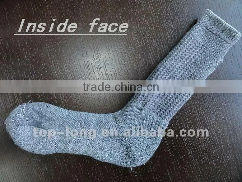 30%Merino wool winter long socks men of grey color