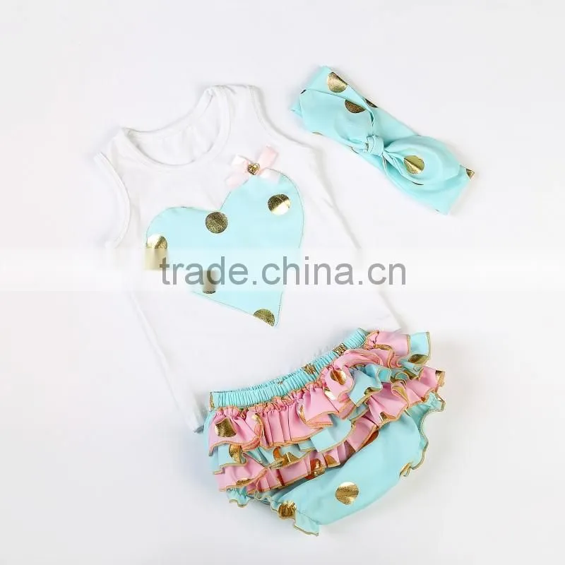 Wholesale baby clothing set , gold baby cotton outift, new style clothes in stock