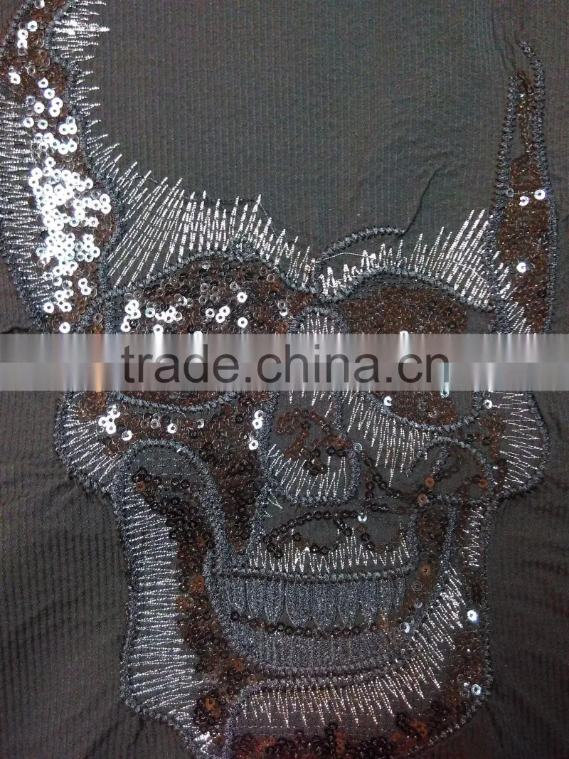 GZY Guangzhou stock lots breathable fabric soft sequin t-shirt for man