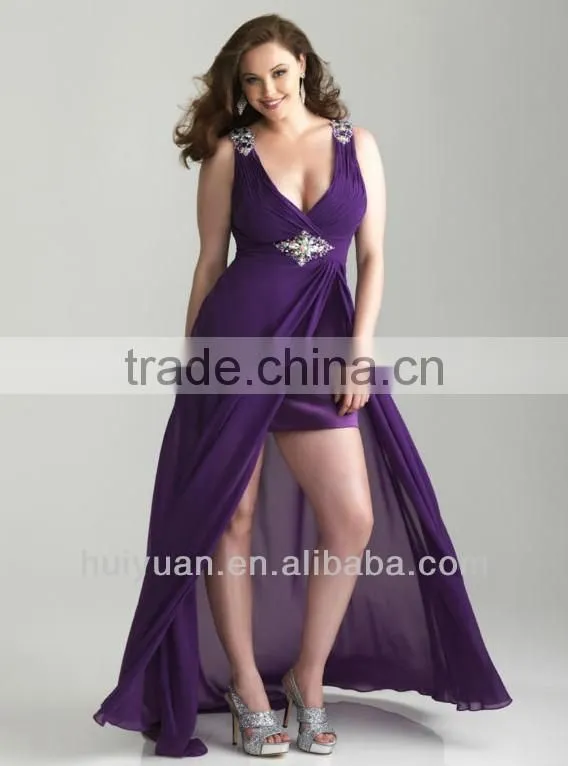 plus size flowing chiffon evening dress for fat women