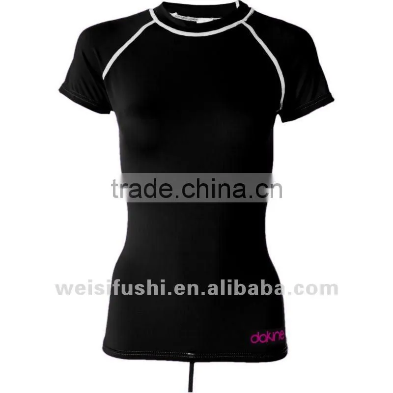 2016 Custom Women Cap Sleeve Rash Guard