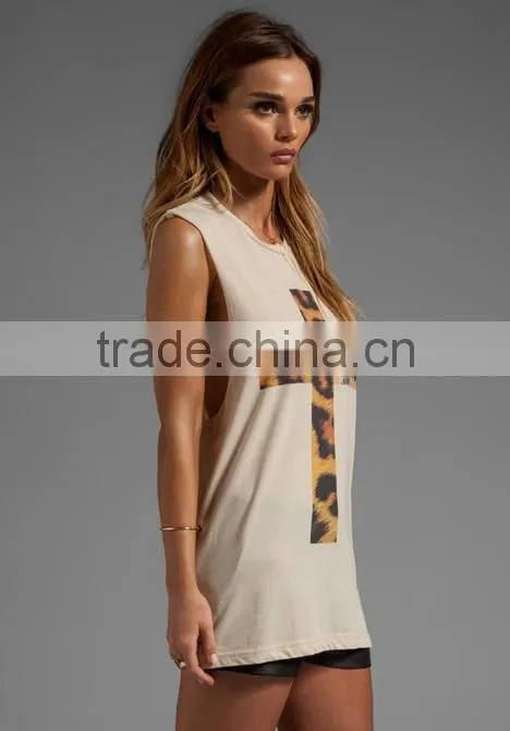 leopard print tank top no bra