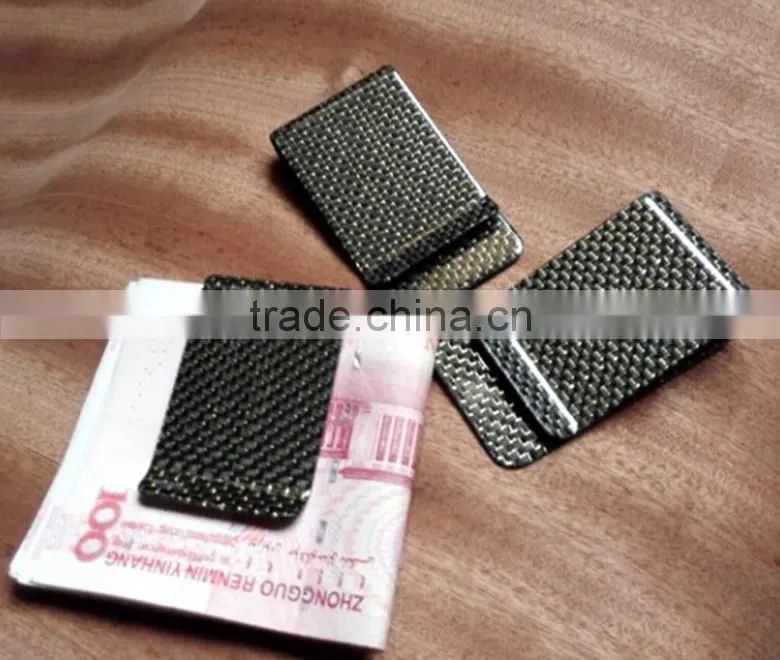 China wholesale carbon fiber money clip hinged money clips for men