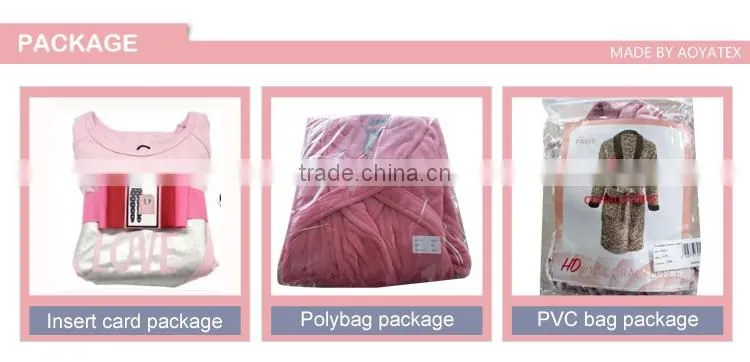 Hot selling minky collar soft flannel fleece long bathrobe gown