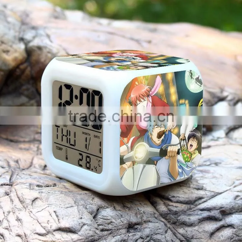 (Hot Anime) Led clock Gin Tama Alarm clock,LED digital clock, low price led digital clock display