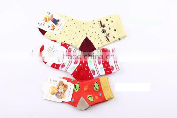 autumn&winter high quality 100%cotton children terry thick socks