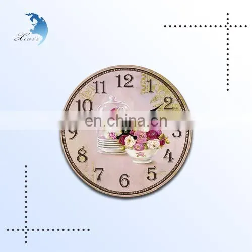 Antique Handmade Screen Printing Decorative Wall Wooden Cuckoo Clock
