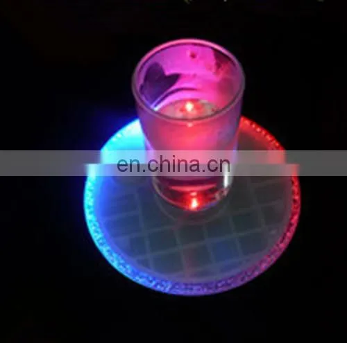 2015 Latest Design LED Colorful Coaster For Bar/Party New Year Gifts&Christmas
