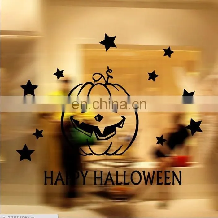 Pumpkin Halloween Theme Evil Window/Wall Sticker Halloween Decoration Home Decoration