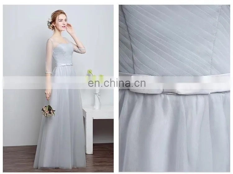 HS1611 Long Floor Length Elegant Prom Evening Dress 2016 Bridesmaid Dress