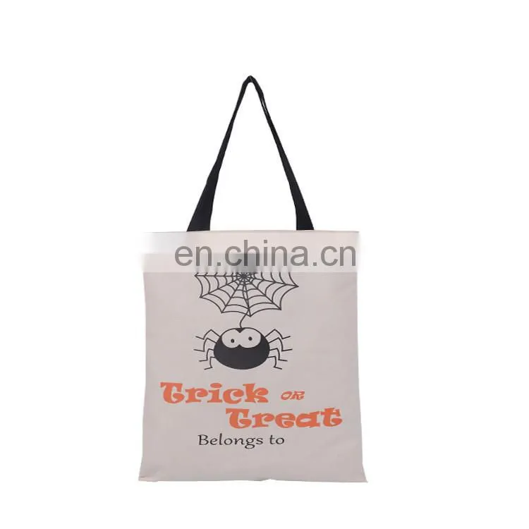 New design canvas burlap party halloween bags