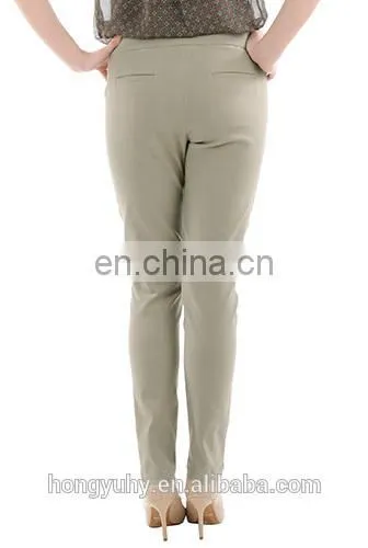 Female Trousers with Stretch Twill Ankle Pants