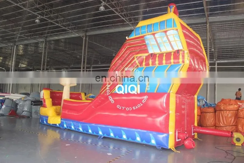 Inflatable slide, inflatable pirate ship slide,inflatable double lane slide for kids
