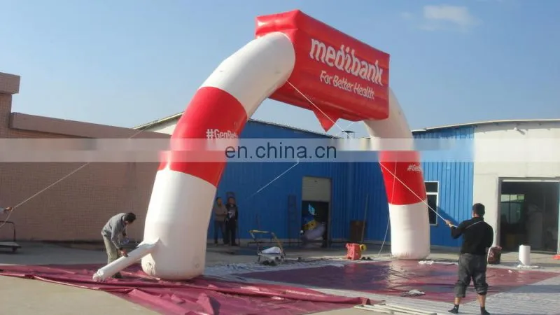 branded name inflatable arch with blower for advertising