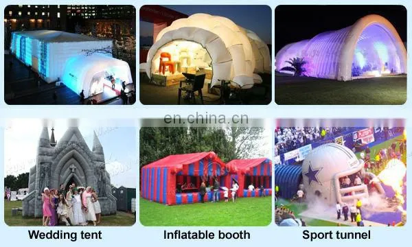 Inflatable double layer tent, inflatable bubble tent for outdoor activity