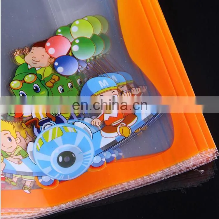 custom printing toys packing opp bag for book cover/opp plastic packaging bag