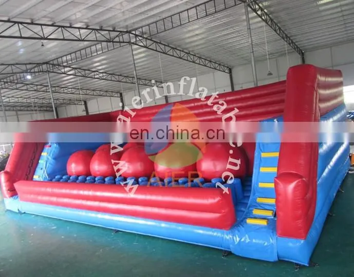 giant inflatable wipeout course, inflatable sport games, inflatable big baller game