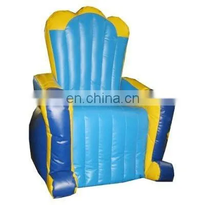 White and red inflatable throne chair