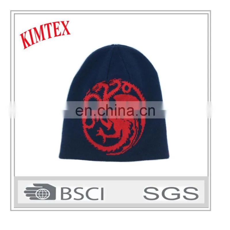 custom winter knitted sports hats with colourful fashion