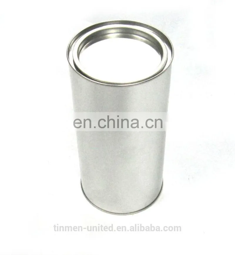 Round tin tea containers