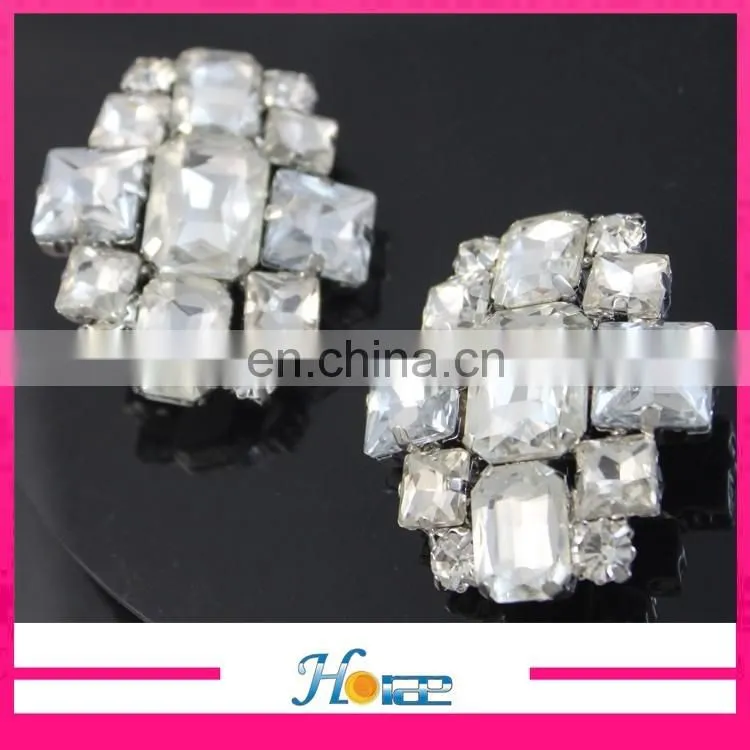 decorative cheap handmade rhinestone crystal shoe clip