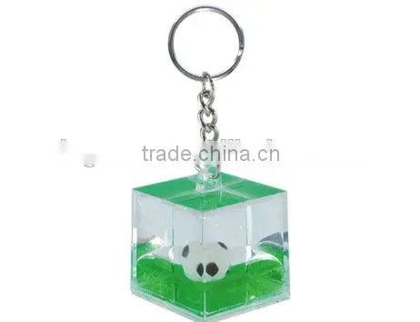 Promotional Cubic Shaped with Dice Acrylic Keychain, Wholesale Plastic Keyring
